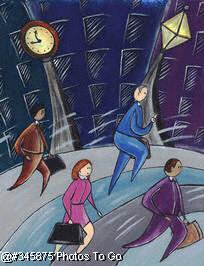 Businesspeople on street